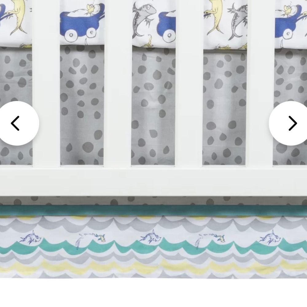 Dr. Seuss Crib Skirt: ‘New Fish’ by Trend Lab